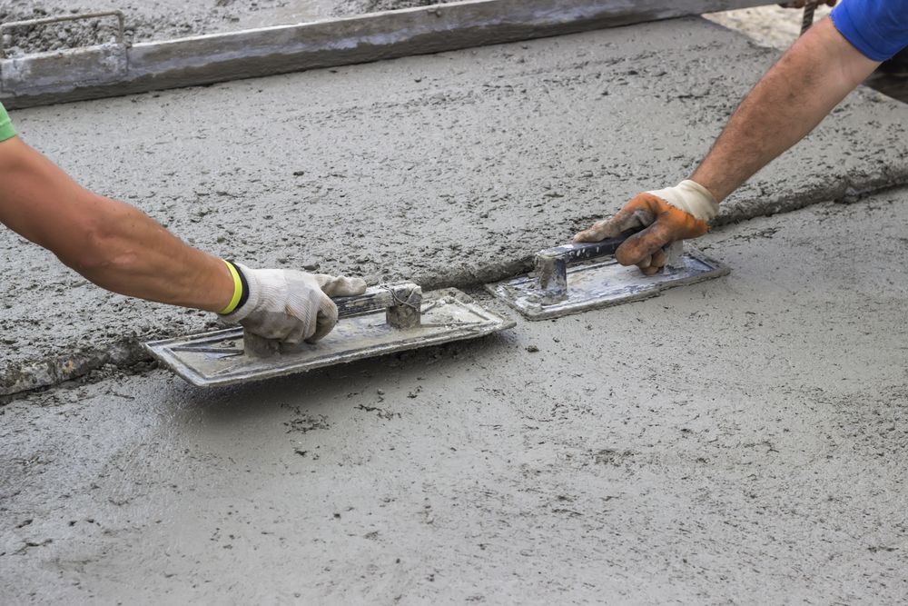 Settling concrete slab
